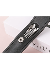 Bộ dụng cụ lấy ráy tai chuyên nghiệp 6 món cao cấp bằng thép không rỉ- Tặng kèm túi đựng sang trọng treo móc khóa