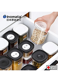 Hộp đựng thực phẩm khô Inomata, nắp mềm dẻo ôm khít với thân hộp giúp giữ kín & bảo quản thực phẩm an toàn - nội địa Nhật Bản