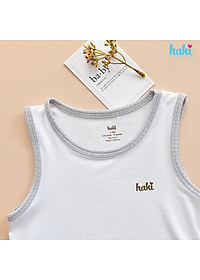 Bộ quần áo sát nách phối màu xẻ sườn vải Modal cao cấp BM012 quần áo hè cho bé; đồ bộ mặc nhà cho bé; set ba lỗ bé trai bá gái sợi sồi siêu mềm mịn HAKI (từ 4kg - 15kg)