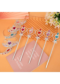 Set Phụ Kiện Vương Miện + Gậy Phép (Đũa Thần) Elsa Cho Bé Gái - HM0285