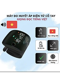 Máy Đo HyếtÁp Cổ Tay, Đo NhịpTim Hiện Đại Với Màn Hình LED, Giọng Nói Tiếng Việt , Sạc Pin Siêu Bền