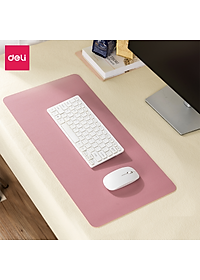 Bàn Di Chuột - Miếng Lót Chuột Hai Mặt Da PU Chống Nước Deli - Kiêm Deskpad Thảm Da, Trải Bàn Làm Việc - Nhiều Kích Cỡ Màu Sắc - Hàng Chính Hãng - VS782 VS783