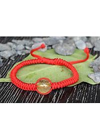 Vòng Tay Kết Dây Hạt Thạch Anh Tóc Vàng Ngọc Quý Gemstones GA28