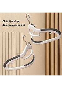 Combo 10 Móc Treo Quần Áo Chống Trượt Biến Dạng Quần Áo, Móc Áo Nhựa Cao Cấp Chịu Tải Lớn - HÀNG CHÍNH HÃNG MINIIN