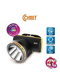 Đèn Pin Sạc Led Đội Đầu Comet CRT1613 2W Lithium 1800mAh Siêu Sáng, Ánh Sáng Trắng