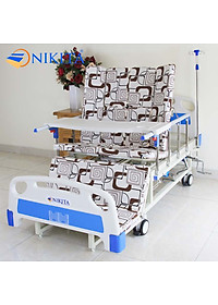 Giường y tế - DCN06 - Nâng đầu, Nâng hạ chân, Nghiêng trái, phải - Có chổ để bô - Chậu gội đầu tiện dụng tại giường - Chính hãng NIKITA