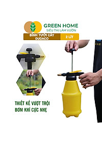 Bình Tưới Cây GreenHome, Dudaco, 2 Lít, Thân Bình Dày, Phun Xa 2 Chế Độ, Bơm Nhẹ Tay, Bình Tưới Cây Phun Sương, Bền, Đẹp