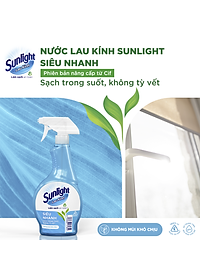 Combo 2 Nước Lau Kính Sunlight Siêu Nhanh Phiên bản nâng cấp từ Cif Sạch Không Tỳ Vết Chai 520ml
