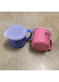 Combo 01 Bát ăn cho bé có quai cầm Kokubo Meal Bowl φ15cm + 01 Cốc nhựa uống nước Nakaya 200ml có nắp silicon mềm - Made in Japan