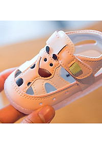 Giày sandal tập đi cho bé gái 0 - 18 tháng họa tiết hươu cao cổ dễ thương TD47
