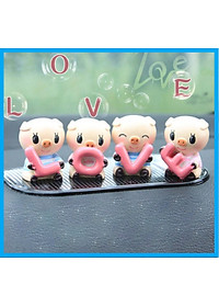 Combo 4 Chú Tiểu Trang Trí Bàn Làm Việc , Xe Hơi PaKaSa Nhiều Mẫu - Chính Hãng 