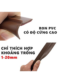 Miếng chặn cửa pvc gia cường - Thanh nẹp chắn khe hở dán chân cửa, chống bụi, chống ồn, chống côn trùng RPVC