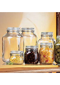 Hũ thủy tinh nắp cài Bormioli Rocco Fido 5L – Kín hơi, bảo quản thực phẩm dung tích lớn, cao cấp Ý