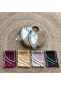 Khăn lụa đa năng thời trang Hàn Quốc quàng cổ và làm phụ kiện thời trang AKL25 họa tiết nhỏ