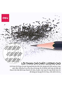Bút chì phác thảo phiên bản cao cấp Deli - 2H, HB, 2B, 4B, 6B, 8B - 1 chiếc - S998