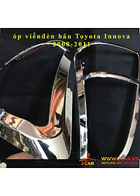 Ốp viền đèn pha, hậu xe Toyota Innova 2009-2011 mạ crom cao cấp, sáng bóng