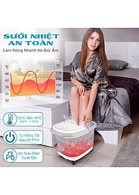 Bồn ngâm chân thải độc massage OKACHI JP-250 cao cấp, đèn hồng ngoại, làm ấm nước lưu thông máu