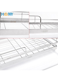 Kệ chén 1 tầng đa năng inox 304 kèm ống đũa Hobby home decor KC1