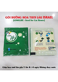 Bột Dưỡng Hoa Hồng Lâu Tàn (Set 10 hộp 1 hộp 10 gói tiết kiệm) giúp hoa luôn tươi mới, cánh hoa hồng cứng cáp gấp 2 lần và trong 14 ngày không thối nước hay cắt tỉa gốc hoa (hiệu Longlife nhập khẩu Israel)