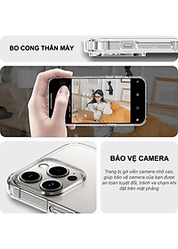 Ốp lưng chống sốc cho iPhone hiệu Likgus Crashproof - Thiết kế trong suốt, chống ố, giúp chống chịu mọi va đập - hàng nhập khẩu