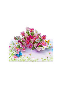 Thiệp 3D Pop Up Hoa Cánh Bướm (Cosmos) – Thiệp Hoa Chúc Mừng, Sinh Nhật, Lãng Mạn, F42