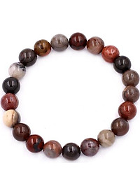 Vòng tay chuỗi hạt gỗ hóa thạch 8 ly 21 hạt - hợp tất cả các mệnh