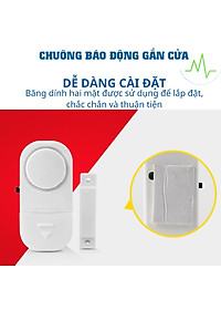 Chuông Báo Động Chống Trộm Gắn Cửa Không Dây RIBI, Cảm Ứng Từ Kêu To - Hàng Chính Hãng