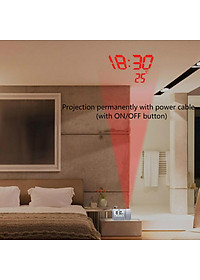 Đồng Hồ Báo Thức Kỹ Thuật Số Màn Hình Lcd Đa Chức Năng Xoay Được