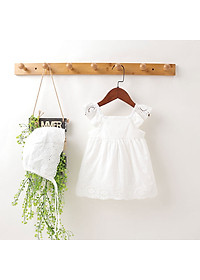 Bodysuit cho bé, áo liền quần sát nách cánh tiên dáng váy cực xinh kèm mũ cho bé gái từ 7-13kg (SR-737)