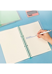 Sổ Tay Ghi Chép B5 Gáy Lò Xo 60 Trang Deli - Xanh Dương/Hồng/Vàng/Xanh Lá - QHB560