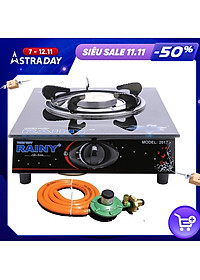 Bếp Gas Hồng Ngoại Đơn Cao Cấp RaiNy – Tặng bộ van dây - Hàng chính Hãng