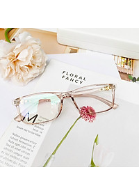 Kính Xinh, Gọng Kính cận, Kính giả cận mắt vuông basic nhựa dẻo Hàn Quốc