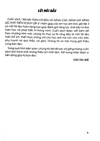 500 Bài Toán Cơ Bản Và Nâng Cao Lớp 3 (Đánh Giá Năng Lực Phát Triển Tư Duy)