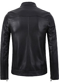 Áo Khoác Da Nam Đen Lót Lông Cao Cấp AKD22