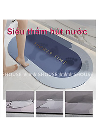 Thảm Lau Chân, COMBO 2 CHIẾC, Thảm Chùi Chân Silicon Siêu Thấm Nước, Chống Trượt, Thảm Phòng Khách, Nhà Tắm