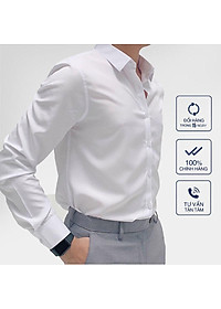 Áo sơ mi nam trơn dài tay, áo sơ mi trắng gấp hộp công sở chất liệu cotton mịn cao cấp(Cam Kết Chất Lượng)