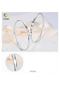Bông tai bạc Ý 925 Huệ Ngân - Vòng tròn cá tính RYE30001