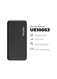 Combo Pin Energizer 10,000mAh UE10053 + Sạc nhanh Mophie 10W kèm Cáp A to Lightning 1M - HÀNG CHÍNH HÃNG