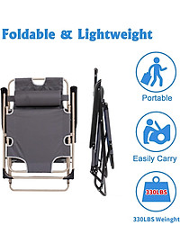 Ghế xếp thư giãn, Khung sắt cao cấp, Ghế xếp nằm ngủ trưa gấp gọn tiện lợi New Beginning