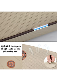 Gối tựa đầu ô tô chất cao su non đúc nguyên khối bọc da cao cấp cho xe hơi ghế văn phòng siêu đàn hồi