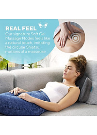 Gối massage Shiatsu TruHeat công nghệ GEL pin sạc Homedics TH-SPTF2000 - Dùng được trên ô tô