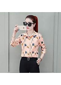 Áo Sơ Mi Nữ Tay Dài HT Hoa Chéo Sang Trọng Chất Liệu Cao Cấp, Không Nhăn, Không Xù, Không Phai Màu
