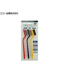 Set 03 chiếc bàn chải sắt Nhật Bản Echo lông bằng thép/đồng cho khả năng cọ rửa nhanh chóng & hiệu quả - Hàng nội địa Nhật Bản