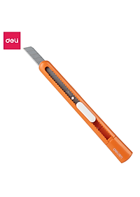 Dao rọc giấy mini nhỏ 80mm Deli - 4 màu Xanh dương/ Cam/ Trắng/ Vàng - 2025