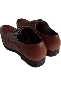 Giày tây nam Trường Hải da bò cao cấp nâu cao 4cm đế cao su GT447