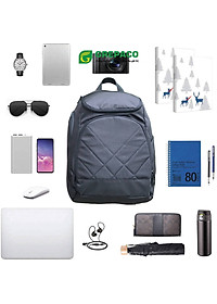 Balo Vải Bố Canvas Tote Dù Nhẹ Nhiều Ngăn Đựng Laptop Chống Sốc Chống Nước Màu Đen Thời Trang Hàn Quốc Nam Nữ Sinh Viên, Học Sinh Đi Học, Công Sở Đi Làm, Du Lịch - Hàng Chính Hãng