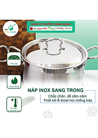 Nồi luộc gà cao cấp FiveStar Standard 3 đáy từ N32-3D nắp inox 32cm , tặng 2 muỗng canh