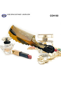  Lược Sừng Vân Nưa Chuôi Cuốn (Size: XL-20cm) Họa Tiết Uốn Lượn Sắc Sảo, Chăm sóc tóc - COH160