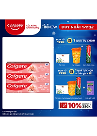 Bộ 3 Kem đánh răng Colgate thiên nhiên muối hồng Hymalaya 180g