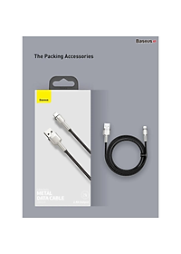 Cáp sạc nhanh Baseus Cafule Metal Series USB-IP CALJK  2.4A - hàng chính hãng